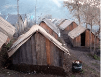 Hostel huts for Nangi students.