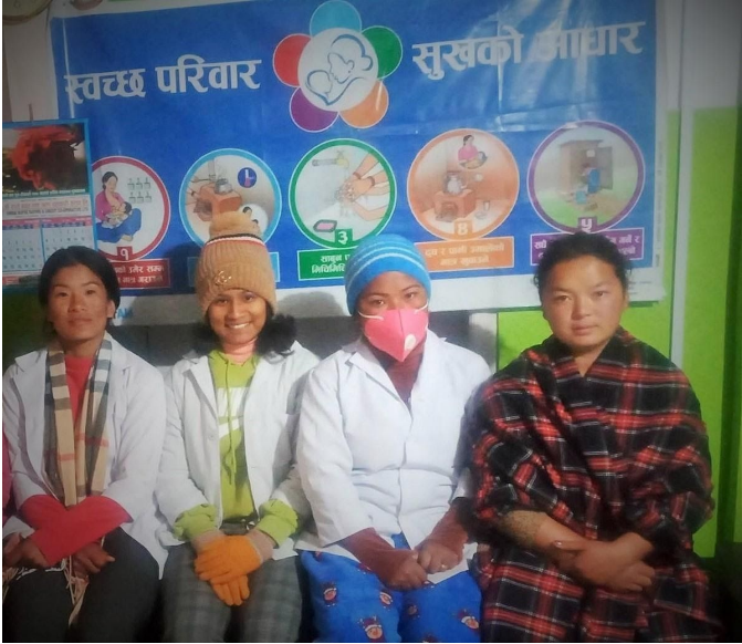 Health workers at Nangi Clinic 2020